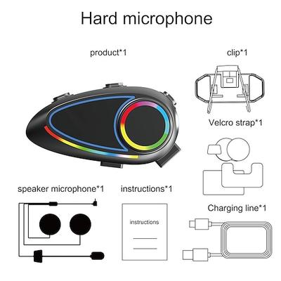 K17 Helm-Bluetooth-Kopfhörer für Radfahren mit Superbass, farbiger Ambientebeleuchtung, kapazitivem Mikrofon und intelligentem Sprachassistenten