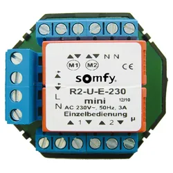 Somfy 1822394 TR2-U-E-230 mini - Trennrelais Unterputz für 1-2 Antriebe