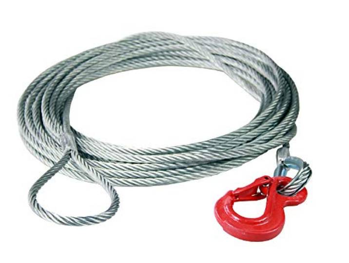 ANSCHLAGSEIL HAKEN - ÖSE Lasthaken Bauhaken Forstseil Kranseil Hebeseil Drahtseil Stahlseil Durchmesser 8mm-16mm, Länge: 1-30m (16mm / 10m)