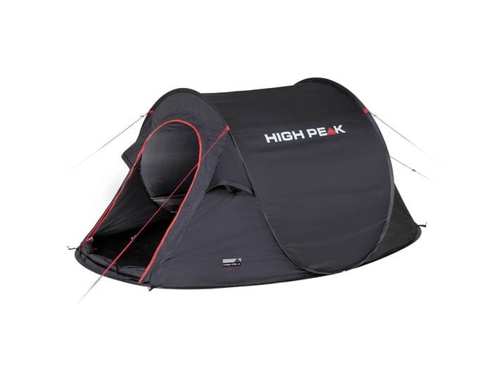 Wurfzelt High Peak Vision Black Schwarz für 3 Personen - Zelt