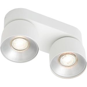 Nordlux Deckenstrahler Pitcher, mit GU10-Fassung, 2-flammig, weiß, dreh- und schwenkbar