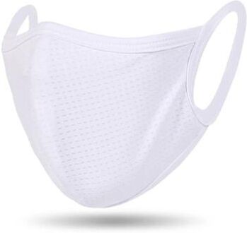 Uplifted Goods 2 Ply Cloth Face Mask Washable And Reusable Breathable Face Covering With Ear Protection Loops white