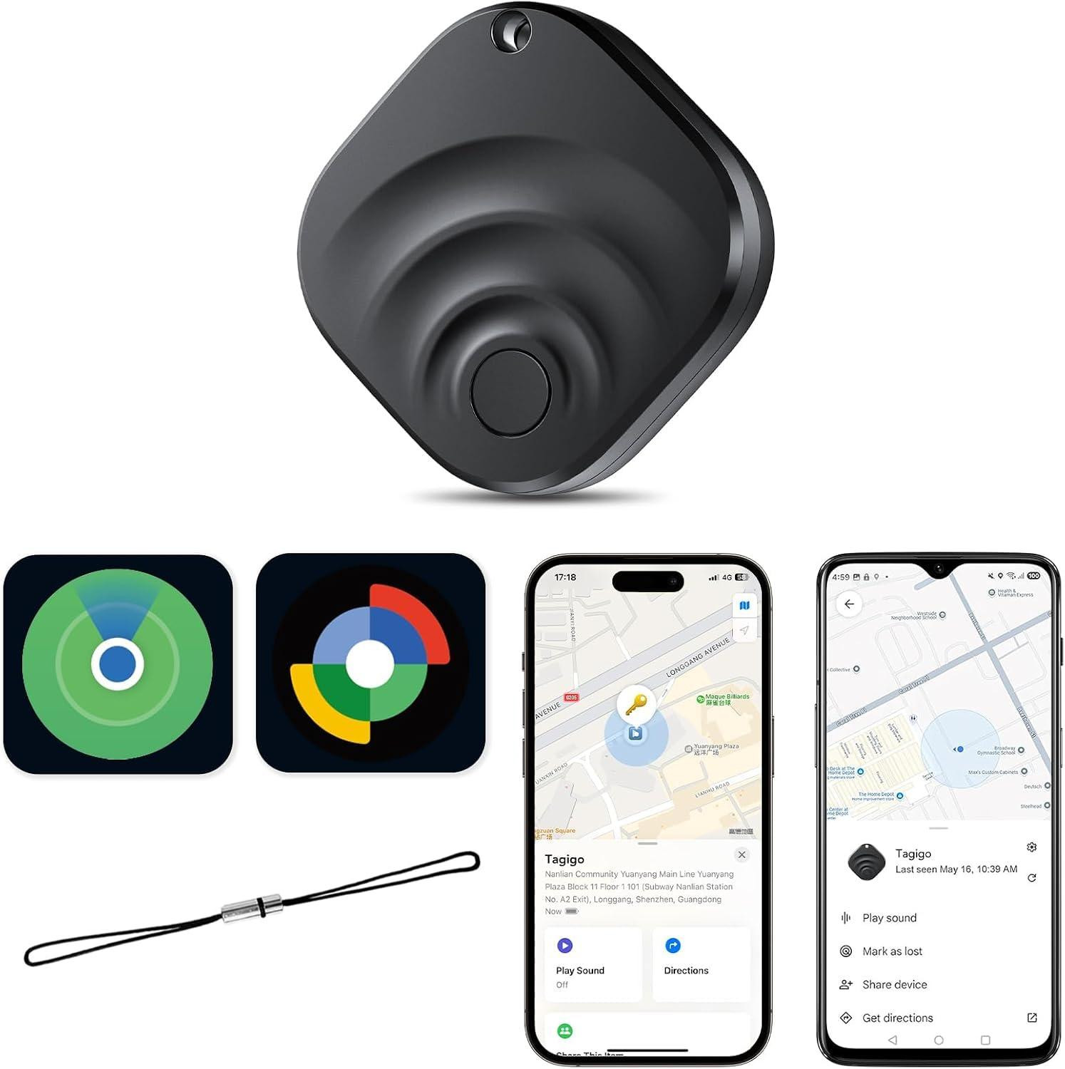 Selius Smart Tracker Tag 4 Pack voor iOS en Android, Bluetooth 5.4 Tracker Tag
