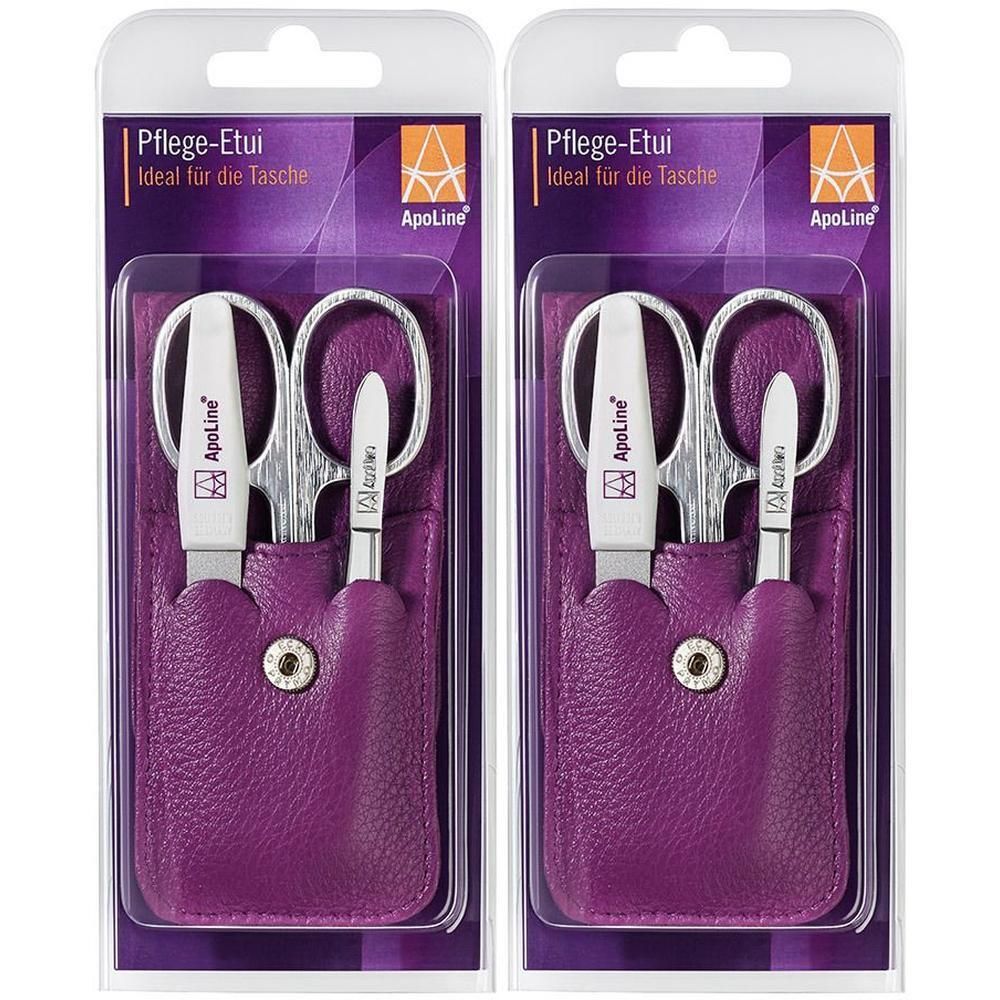 Apoline Manicure Etui 3teilig lila 2x 2x1 St
