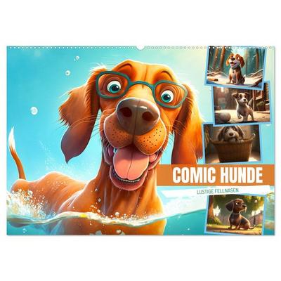 Comic Hunde (Wandkalender 2026 DIN A2 quer), CALVENDO Monatskalender
