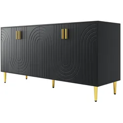 Sideboard   ¦ schwarz ¦ Maße (cm): B: 152 H: 75