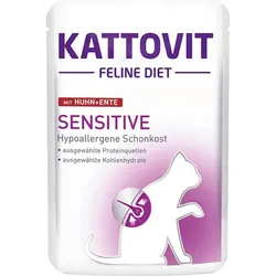 Kattovit Sensitive Huhn+Ente 85g-Beutel
