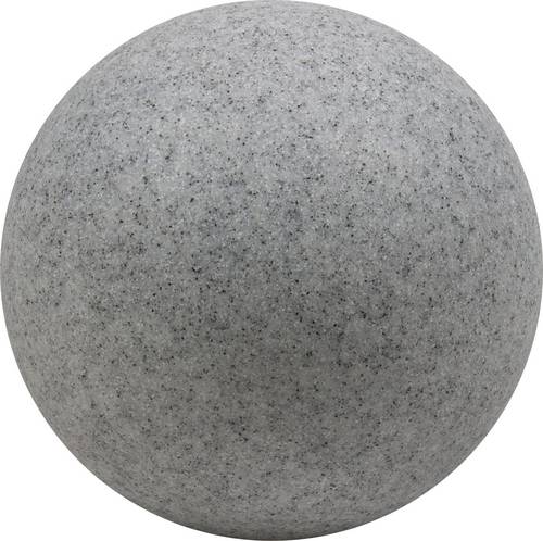 Heitronic 35958 Mundan Gartenleuchte Kugel LED, Energiesparlampe E27 15W Granit-Grau (matt)