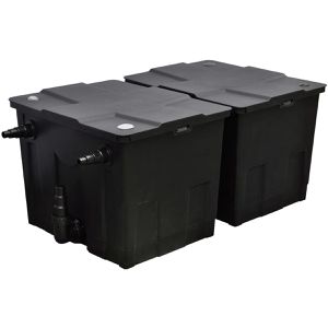 vidaXL Teichfilter 40521, Bio, Durchlauffilter, 12.000 l/h, 86 x 40 cm, für Teiche bis 60.000 Liter