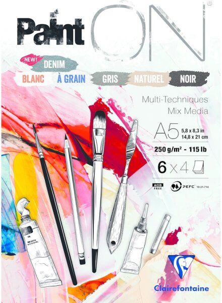 Clairefontaine Painton Tegneblok   Ass.   A5