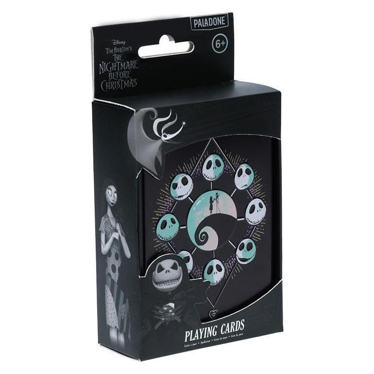 Paladone Products Disney - L'Étrange Noël de monsieur Jack - Cartes à jouer avec boîte de rangement en métal (Deutsch, Englisch, Italienisch) (PP13279NBC)
