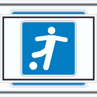 HB-Druck Fußballplatz Aufkleber mit Symbol A6 (105x148mm)