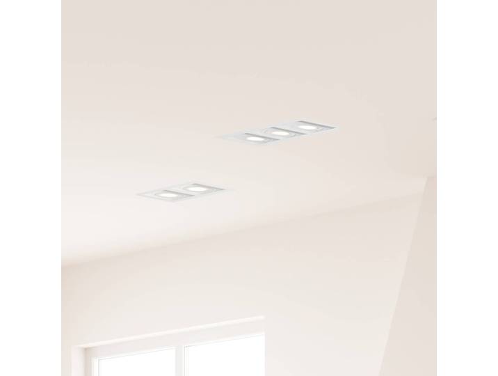 Spot encastrable Grid 2 ampoules 10 x 4 x 19cm Blanc Aluminium verni GU10