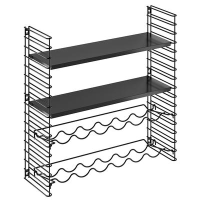 Wandregal METALTEX "Tomado Regal", schwarz, Regale, Wandregal, für 12 Weinflaschen