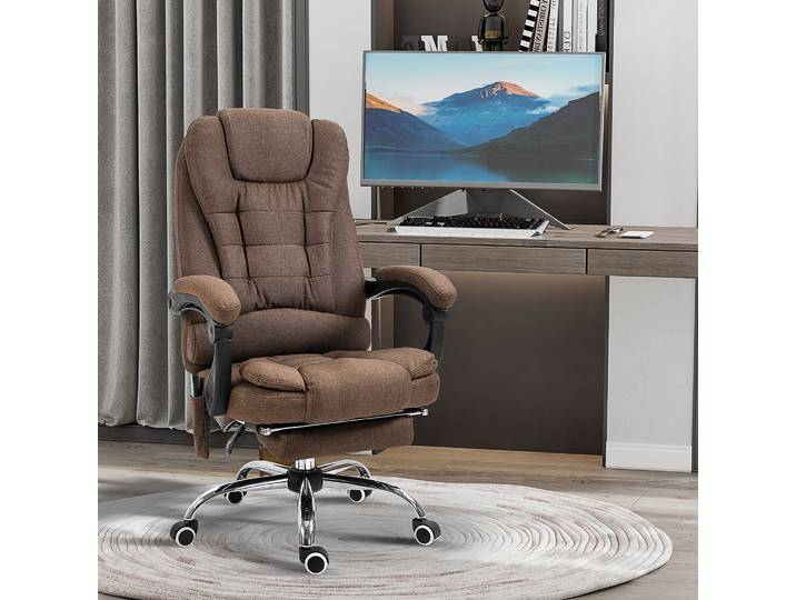 Vinsetto Fauteuil Bureau Massant Chauffant Pivotant