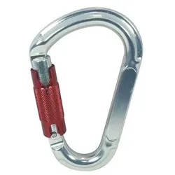 Alu-Karabiner mit Drehverschluss, Alu, 12x120mm