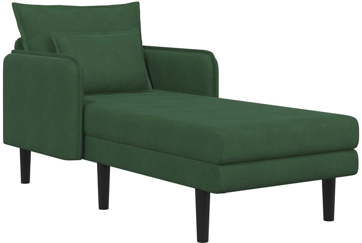 vidaXL Oversized chaise longue in donkergroene katoenen stof