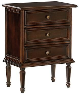 Casa Florentina Emile 3-Drawer Nightstand - Deep Walnut - Ballard Designs