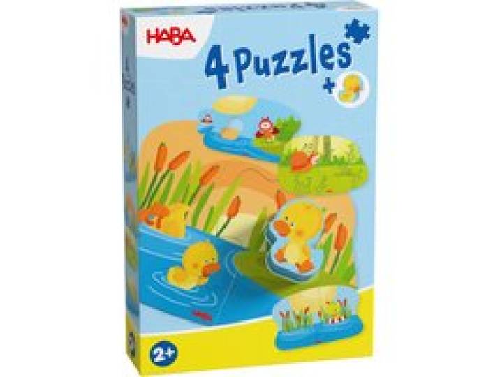 4 erste Puzzles - Tierkinder
