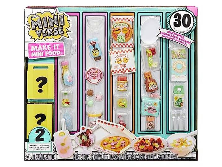 MGA's Miniverse - Make It Mini-Food-Multipack — DIY-Spielset mit UV-Licht, nachgebildeten Lebensmittelzutaten und Harzspielzeug — nicht essbar — geeignet für Kinder ab 8 Jahren