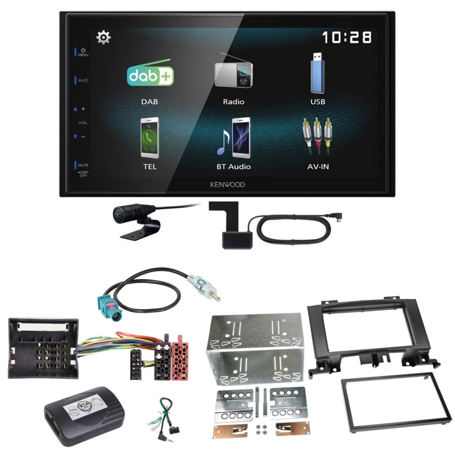 Kenwood DMX-125DAB Bluetooth MP3 Einbauset für Mercedes Sprinter W906 Crafter