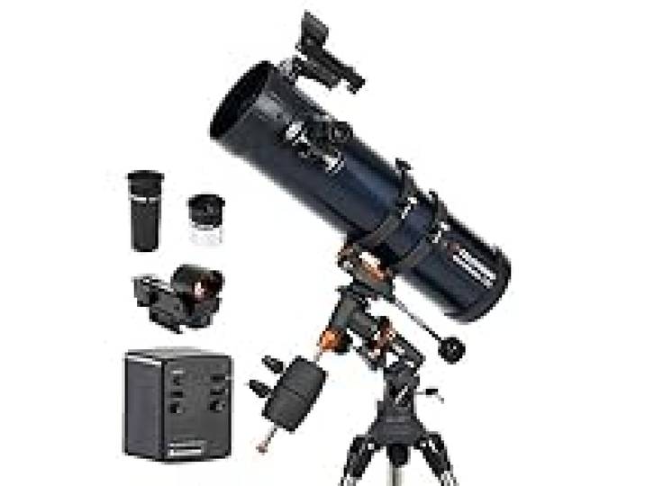 Celestron 31051 AstroMaster 130EQ Motor Drive Newtonian Reflector Telescope, Dark Blue