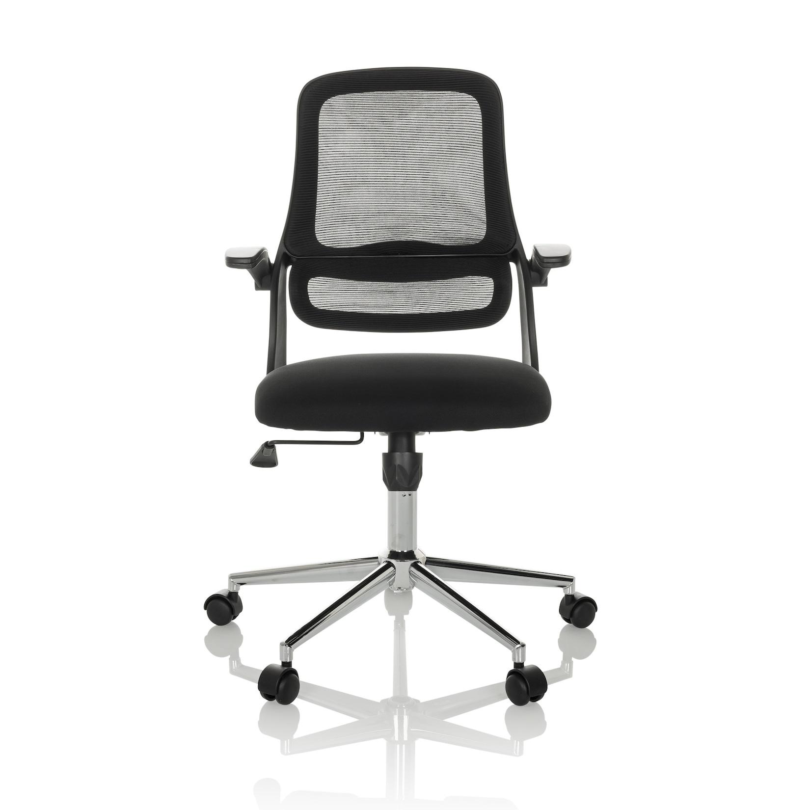 hjh OFFICE Home Office Bürostuhl MIKO B ECO Stoff / Netzstoff mit abklappbaren Armlehnen