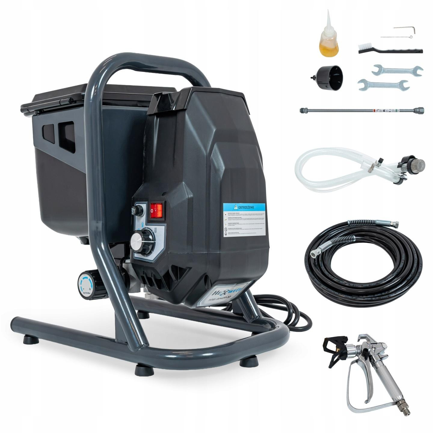 THUNDER Airless verfspuitapparaat HW-AMZP-10, 700 W, 200 bar, 1,2 liter/minuut
