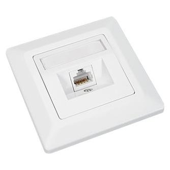 Solarix Buchse 5e UTP 1 x RJ45, Einbau weiss (SX9-1-5E-UTP-WH) (UTP, CAT5e) (SX9-1-5E-UTP-WH)