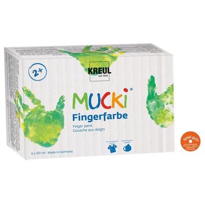 KREUL MUCKI Fingerfarbe Set 6 x 150 ml