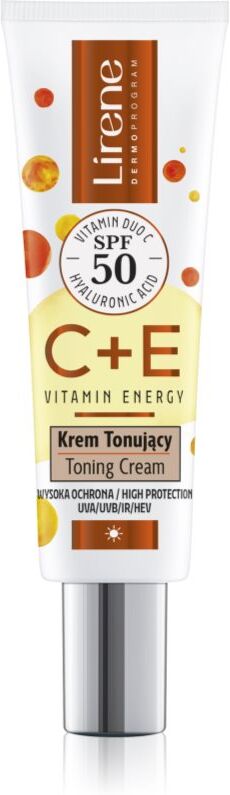 Lirene Vitamin Energy C+E face cream to even out skin tone SPF 50 30 ml