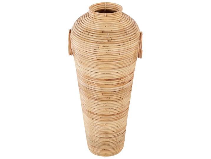 Beliani Dekovase Rattan natürlich Elatia, Naturfarben, Naturmaterialen, 70 cm, Dekoration, Vasen, Bodenvasen