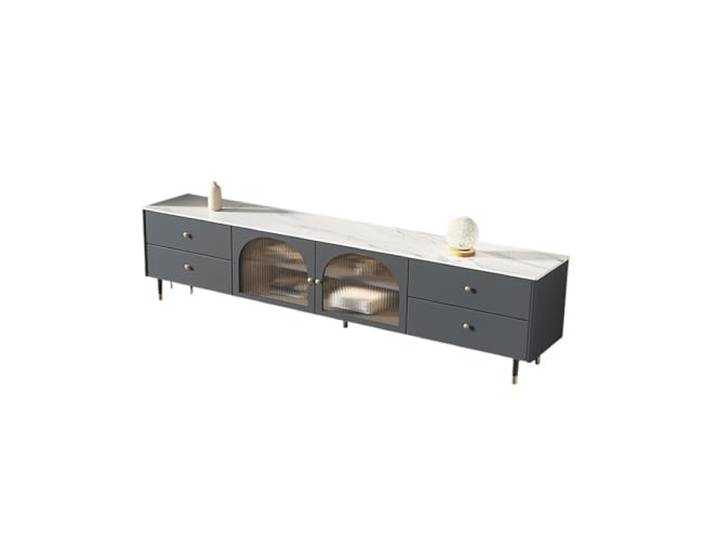 LIBANGRONG-888 Schwimmender TV-Schrank Schiefer-TV-Schrank mit großem Fassungsvermögen, einfaches, modernes Wohnzimmer TV-Geräte