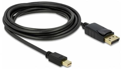 Delock Mini-DisplayPort / DisplayPort Anschlusskabel Mini DisplayPort Stecker, DisplayPort Stecker 3m Schwarz 82699 4K UHD