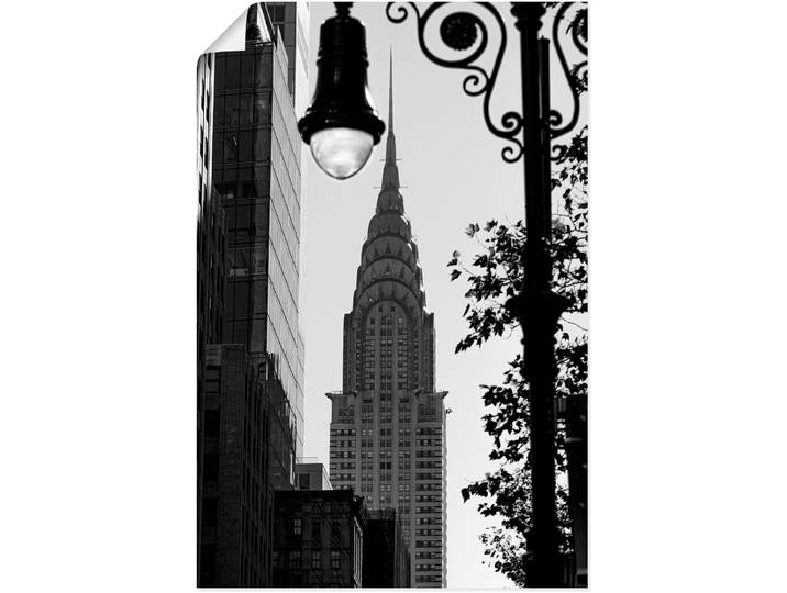 Wandbild ARTLAND New York Chrysler Building , schwarz (farbe bild(er): schwarz), B:40cm H:60cm, Bilder, Wandbild, als Alubild, Poster in verschied. Grössen