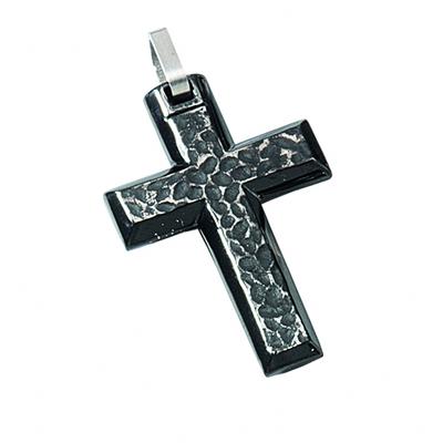 Kettenanhänger ADELIA´S "Anhänger Edelstahl", schwarz (silber), Schmuckanhänger, Damen, Edelstahl, Kettenanhänger, Edelstahlanhänger