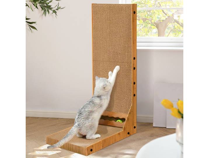 Griffoir vertical pour chat, durable, en carton ondulé de haute qualité