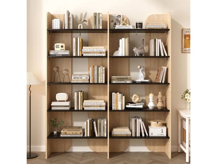 Bibliothèque de 160 cm de haut - Bibliothèque autoportante à 5 niveaux - Étagère ouverte - Étagère Rangement Livres Bureau