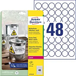 AVERY Zweckform wetterfeste Folienetiketten 30,0 x 30,0 mm