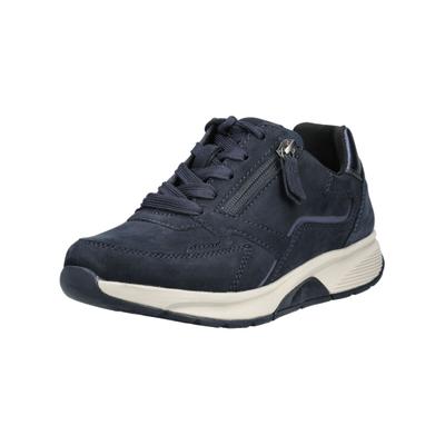 Sneaker GABOR "Gabor Sneaker Nubukleder", Damen, Gr. 42, blau, Nubukleder, Schuhe Sneaker
