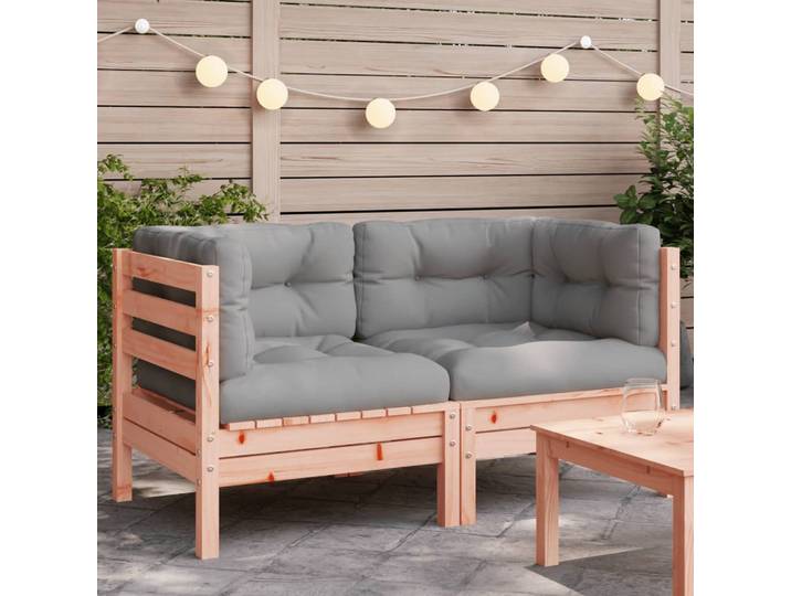 vidaXL Patio Sofa Solid Douglas Fir wood Natürlicher Douglas Standard