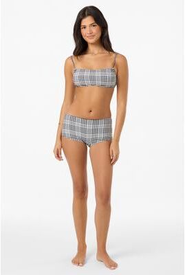 O'Neill s Catamaran Plaid Surfs Up Shorts in Black, Size Medium, Elastane/Polyamide/Polyester