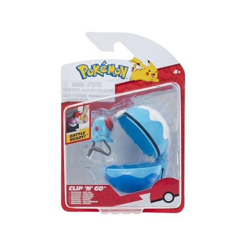 Pokémon Clip 'N' Go Tentacha met standaard en Duikbal W20