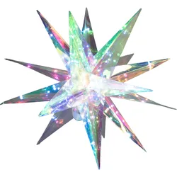 Konstsmide Weihnachtsbeleuchtung 3D Stern in kristalloptik, 80 RGBLEDs
