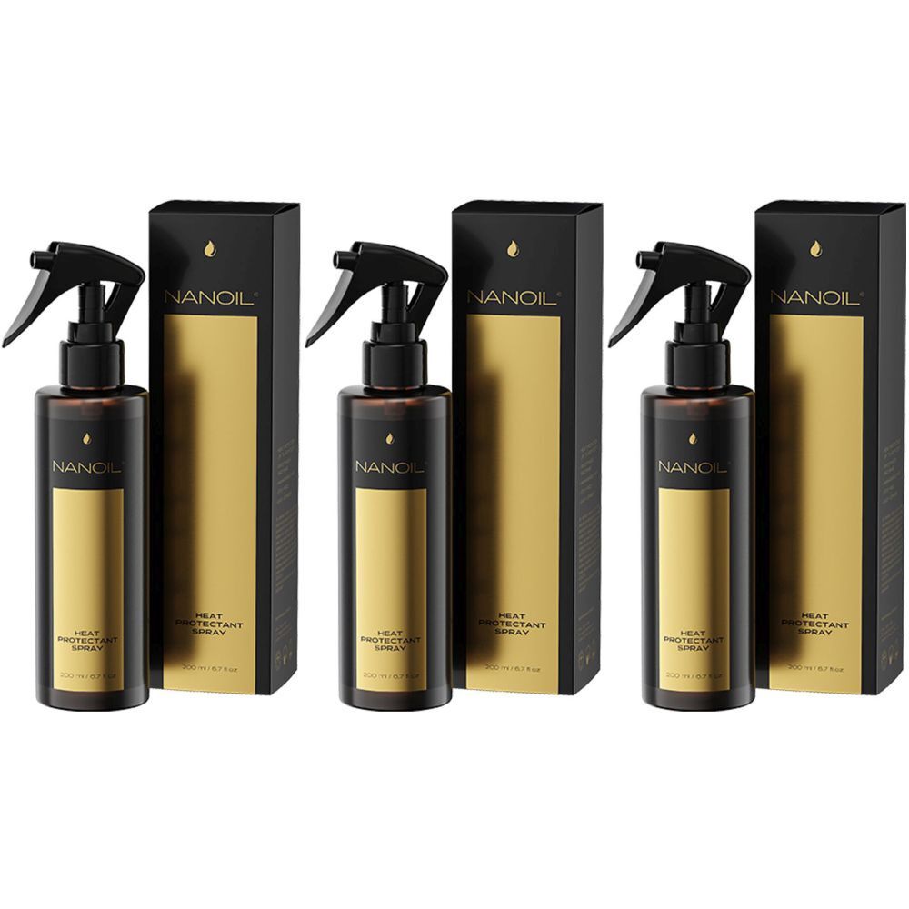 Nanoil Heat Protectant Spray x3 3x200 ml