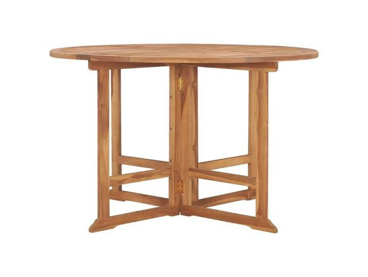 &Mode Table à dîner de jardin - Table d'appoint d'extérieur - pliable Ø110x75 cm Bois massif de teck Sale795846