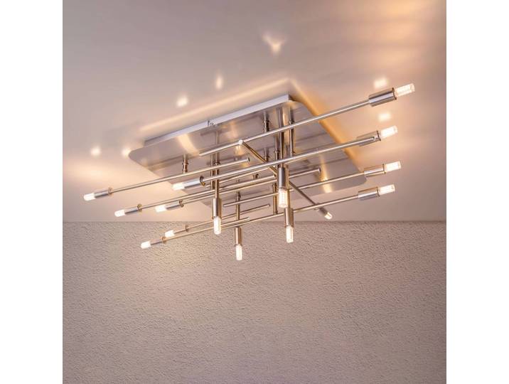 Plafondlamp Ancona, alu / grijs / zink, Woon-/ Eetkamer, metaal, plafondlamp