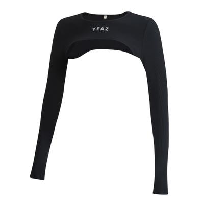 Sporttop YEAZ "Super Crop Top TRUTH", Damen, Gr. S, schwarz, Obermaterial: 86% Nylon NY. 14% Elasthan EL., Tops Sporttop