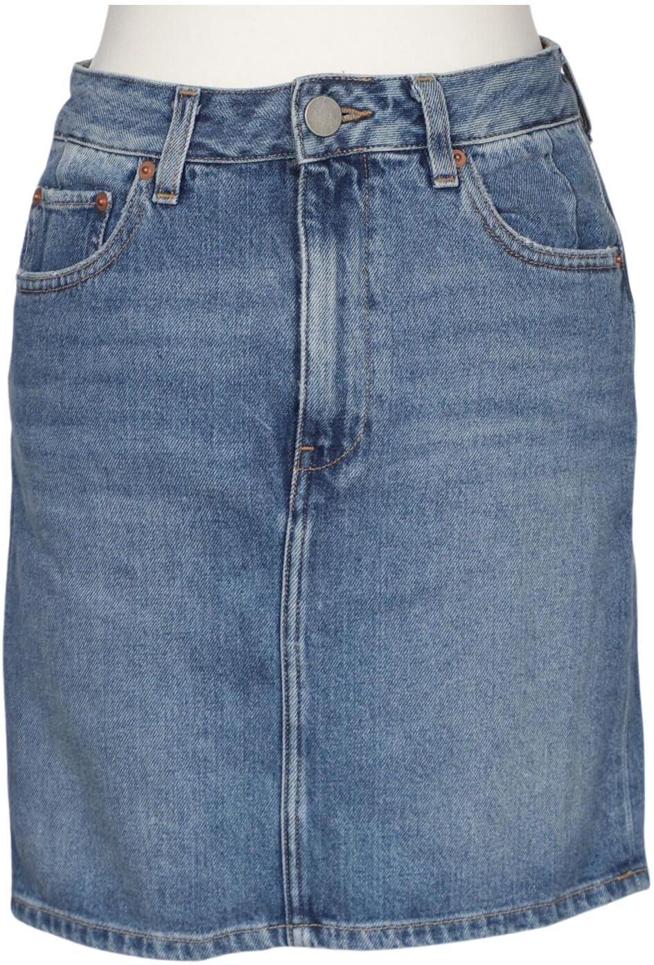 asos Damen Rock, Blau, Gr. EU 34, Baumwolle - Second Hand