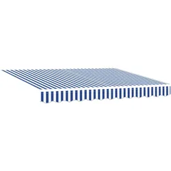 vidaXL Ersatzstoff für Markisen für einen Rahmen von 3,5 m x 2 m in Blau und Weiß